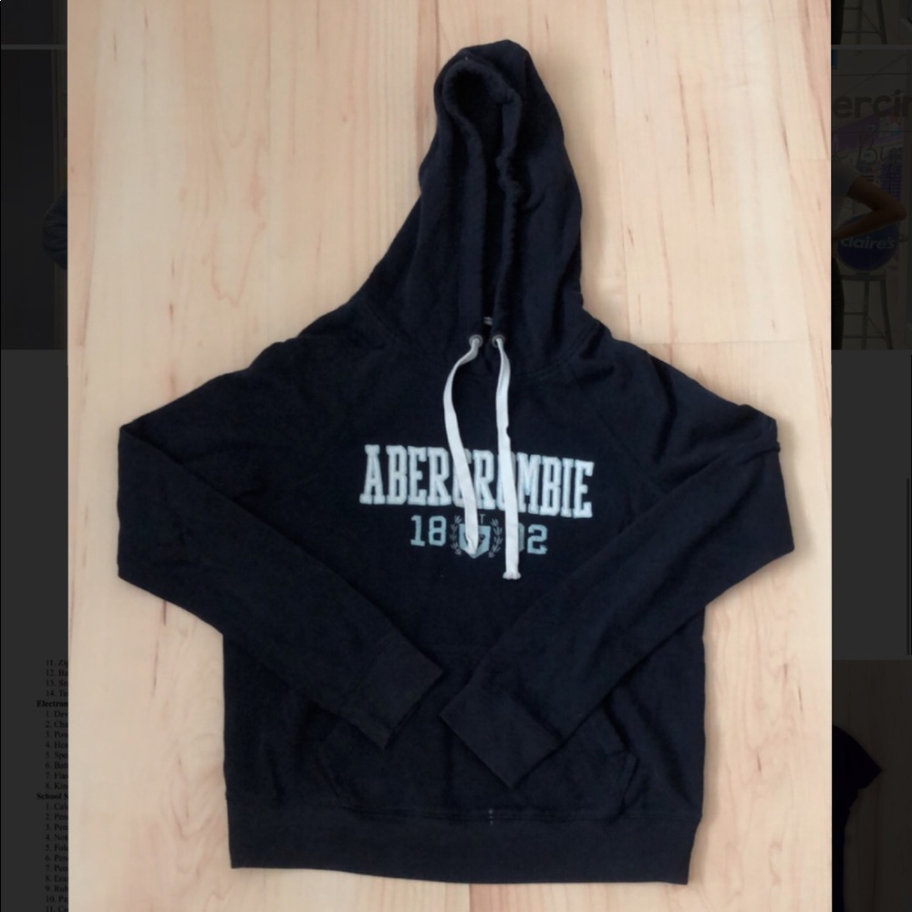 navy abercrombie hoodie